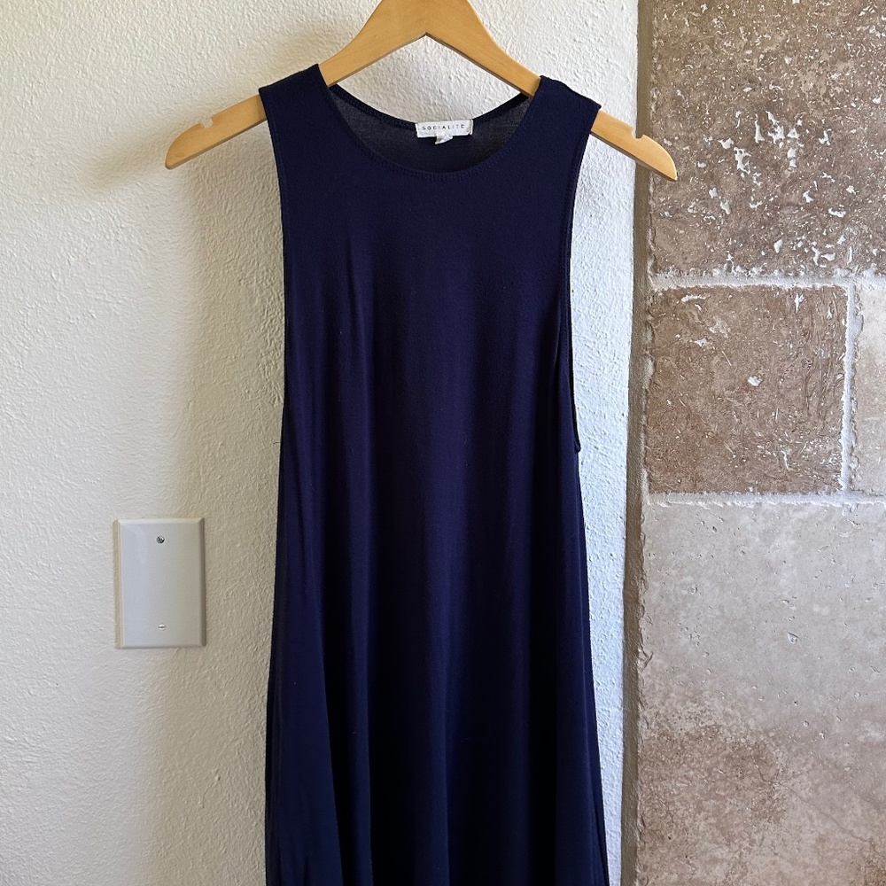 Sleeveless Blue Dress